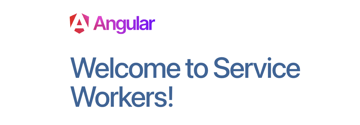 Текст все еще гласит Welcome to Service Workers!